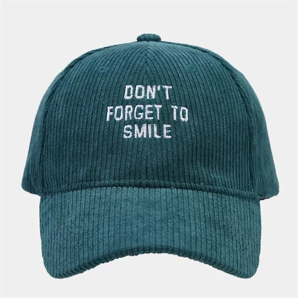 Corduroy baseball cap