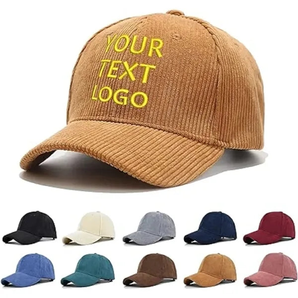 Corduroy baseball cap