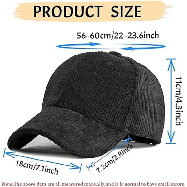 Corduroy baseball cap