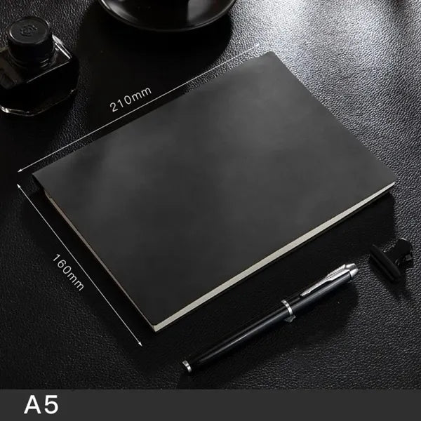 2025 A5 Business PU Faux Leather Notebook with Pen