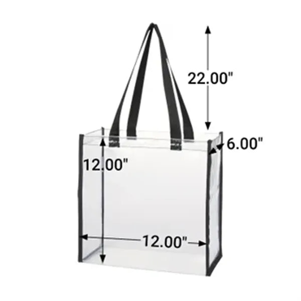 Giveaway Clear Stadium Tote Bags_12 x 12 x 6 inch