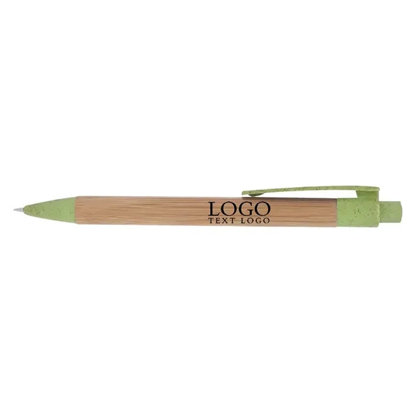 Bamboo Wheat Plunger-Action Pen