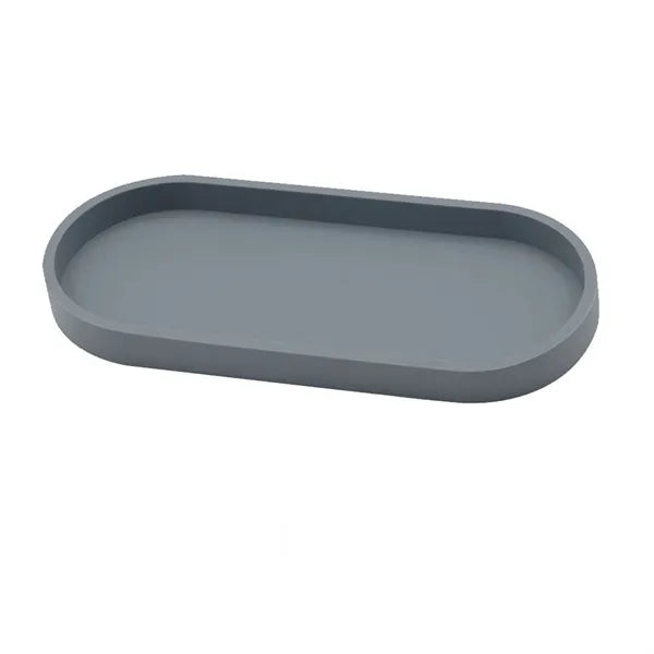 Oval Bathroom Vanity Tray Kitchen Sink Countertop Organizer