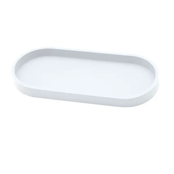 Oval Bathroom Vanity Tray Kitchen Sink Countertop Organizer