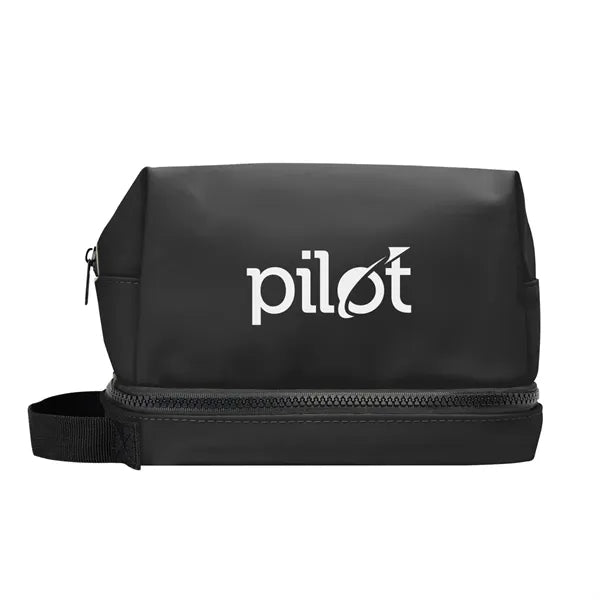 Hudson rPET Leatherette Toiletry Bag