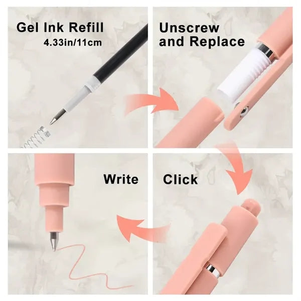 0.5mm Retractable Fine Point Gel Pens