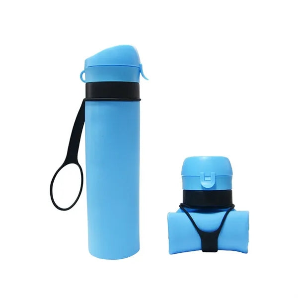 Outdoor Cycling Water Bottle Silicone Folding Cup Logo .