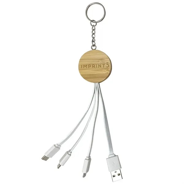 Eco-Friendly 4 In 1 Charging Cable Made From Bamboo
