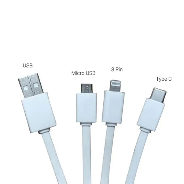 Eco-Friendly 4 In 1 Charging Cable Made From Bamboo