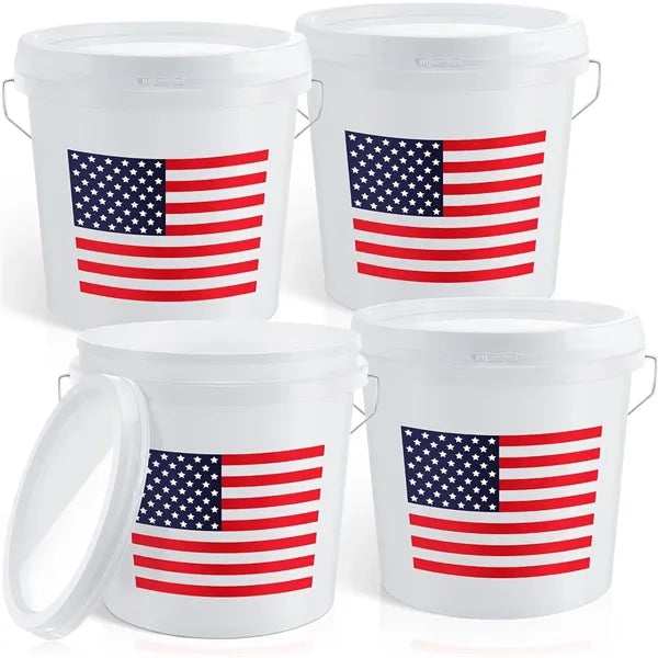 2 Gallon All Purpose Plastic Bucket with lid and handle