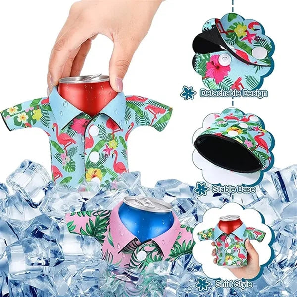 T-shirt-shaped Full Color Neoprene Beverage Sleeve