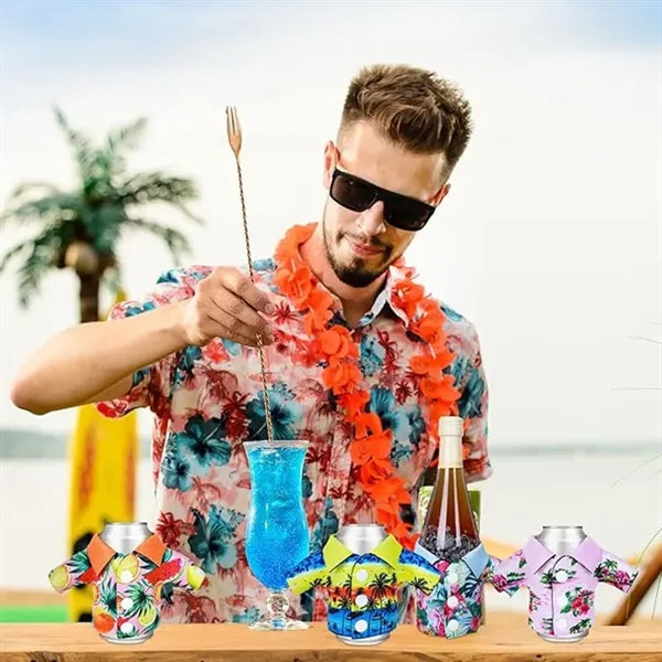 T-shirt-shaped Full Color Neoprene Beverage Sleeve
