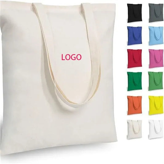 Eco-Friendly Cotton Canvas Tote Bag with Long Handles