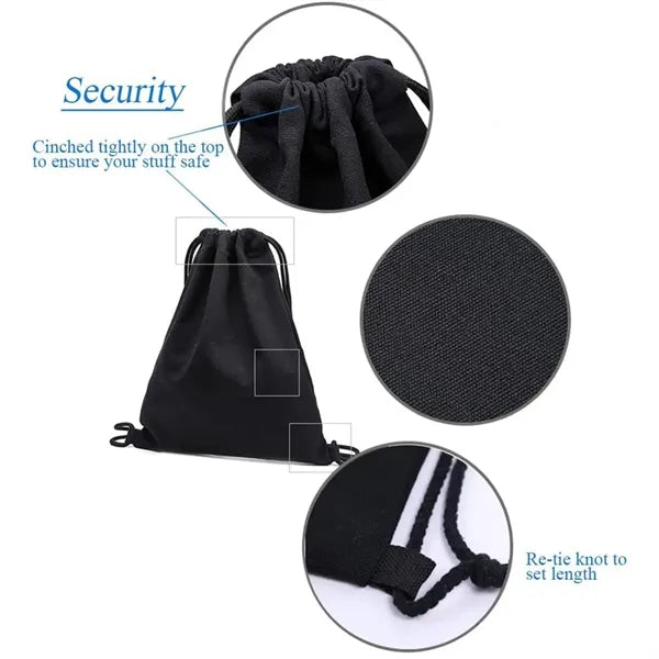 Canvas Cotton Drawstring Backpack Bag Sport Gym Sackpack