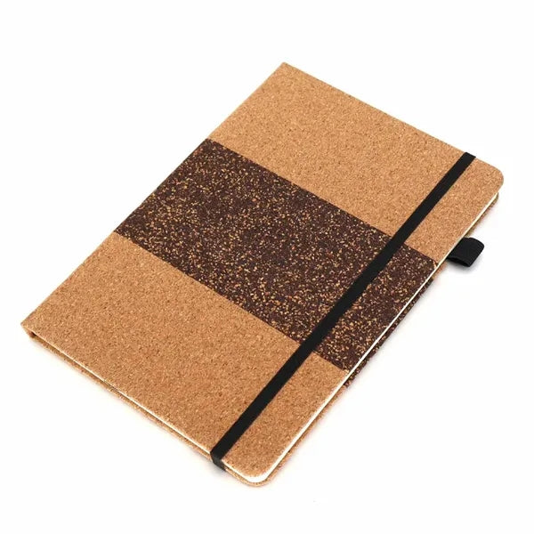 A5 Cork Coffee Grounds 180 Pages Notebook With Pen Holder