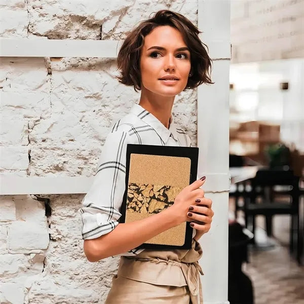A5 Cork Coffee Grounds 180 Pages Notebook With Pen Holder