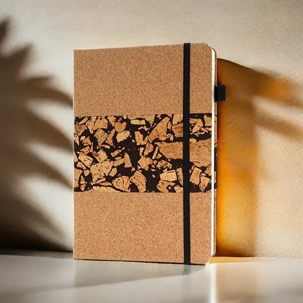 A5 Cork Coffee Grounds 180 Pages Notebook With Pen Holder