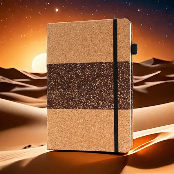 A5 Cork Coffee Grounds 180 Pages Notebook With Pen Holder