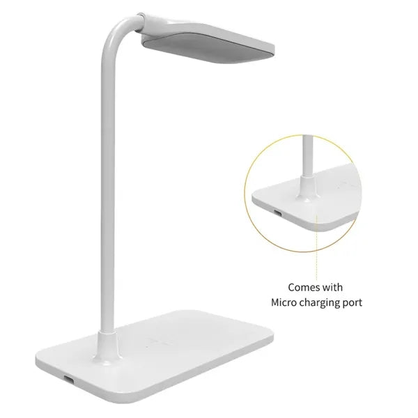Rechargeable Adjustable Desk Lamp with Wireless Charging