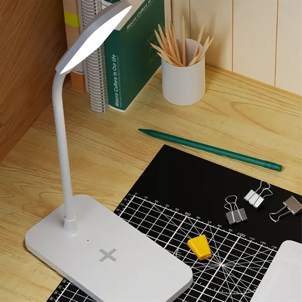 Rechargeable Adjustable Desk Lamp with Wireless Charging