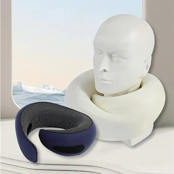 Portable U-Shaped Travel Neck Pillow with Storage Case