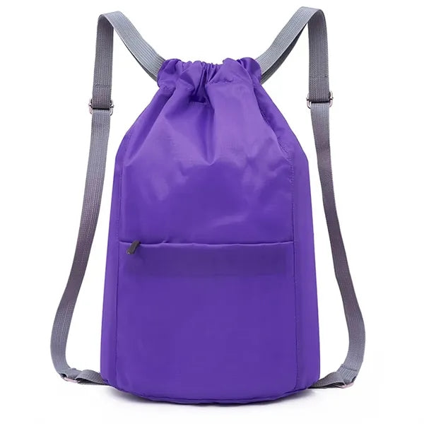 Large Drawstring Bag with Adjustable Shoulder Straps