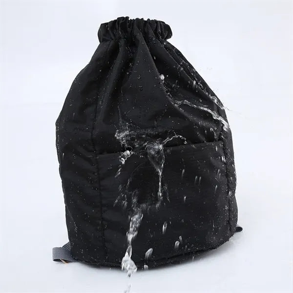 Large Drawstring Bag with Adjustable Shoulder Straps