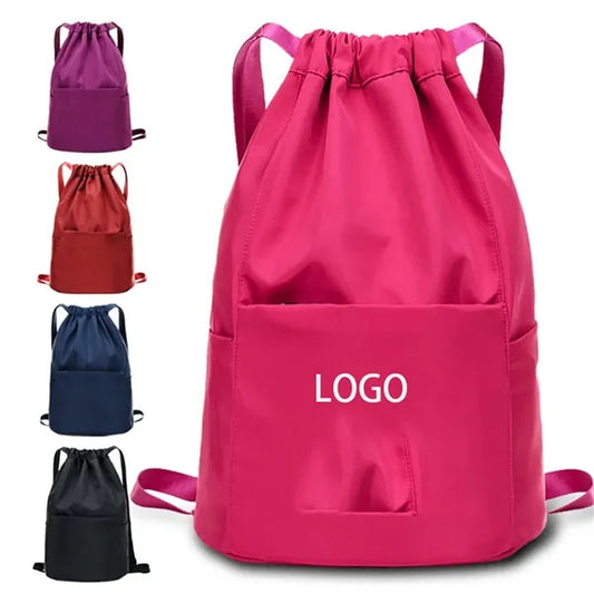 Lightweight Polyester Drawstring Tote Bag