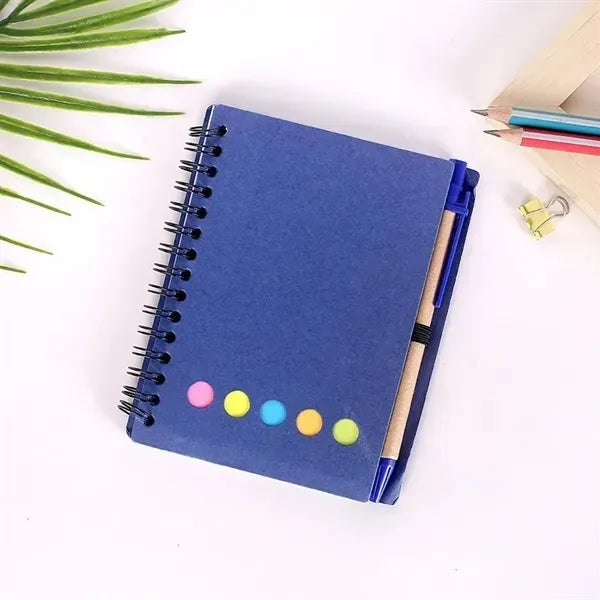 Kraft paper spiral notebook with pen