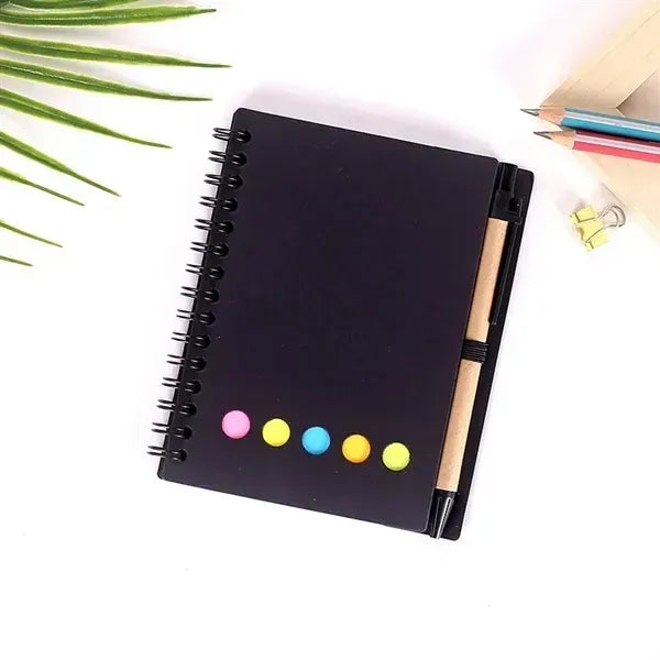 Kraft paper spiral notebook with pen