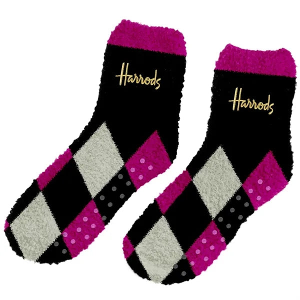 Fluffy Non-Slip Jacquard Grip Socks