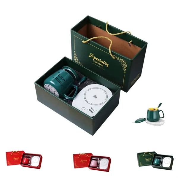 Ceramic Coffee Cup with Automatic Heating Pad