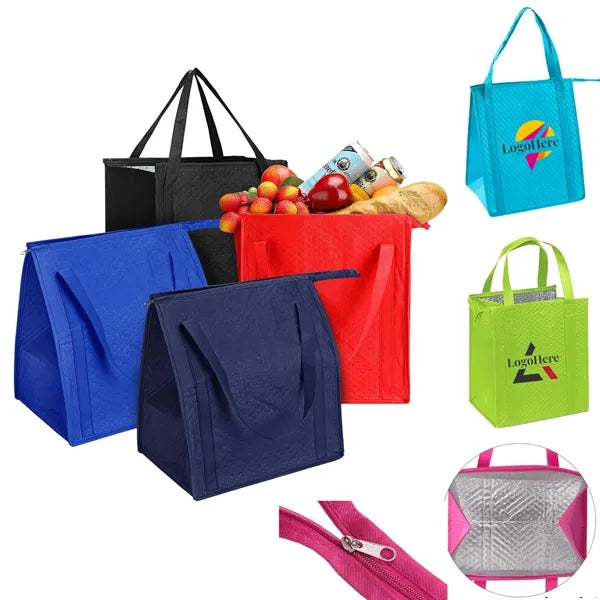 Non-Woven Thermal Insulation Zippered Cooler Bag