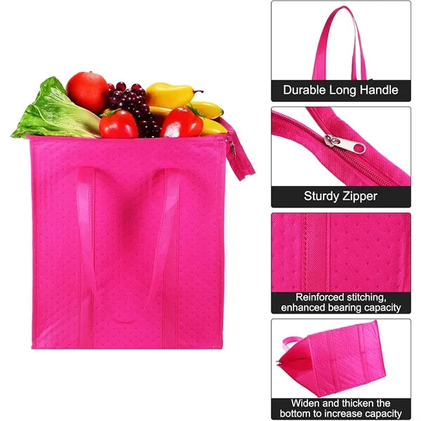 Non-Woven Thermal Insulation Zippered Cooler Bag