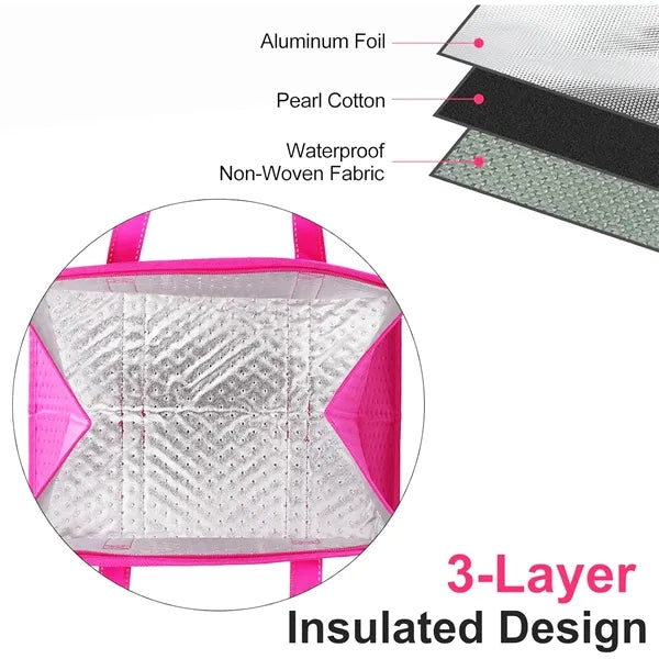 Non-Woven Thermal Insulation Zippered Cooler Bag