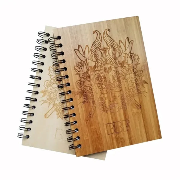 Office Supplies Spiral Binding Journal Bamboo Notebook