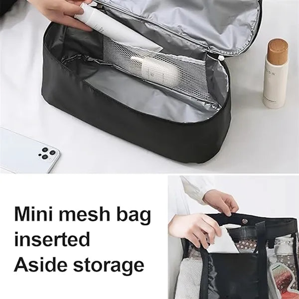 Foldable Mesh Beach Tote Bag with Cooler