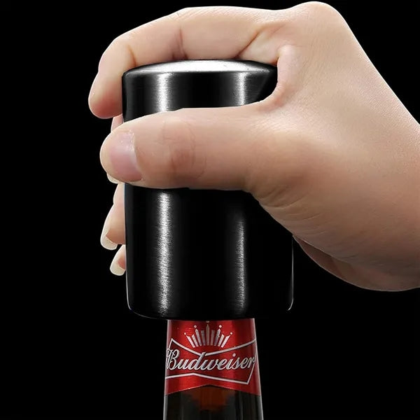 Stainless Steel Press & Pop Bottle Opener