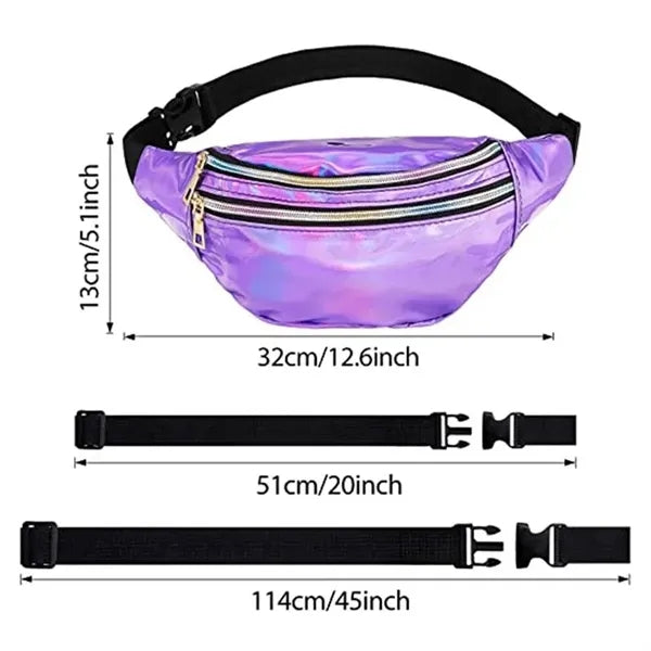 Holographic Fanny Pack Glitter Sport Waistbag