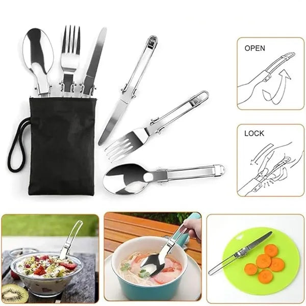 Portable Folding Picnic Flatware