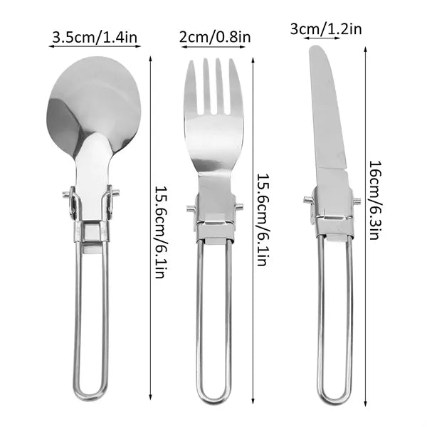 Portable Folding Picnic Flatware