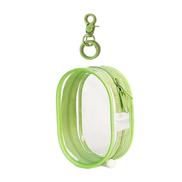 Clear Mini Keychain Display Zipper Bag Cable Organizer
