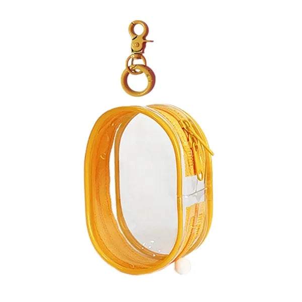 Clear Mini Keychain Display Zipper Bag Cable Organizer