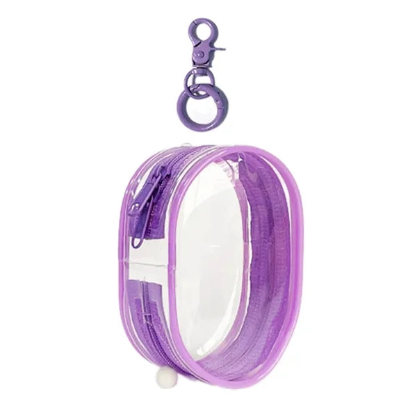 Clear Mini Keychain Display Zipper Bag Cable Organizer