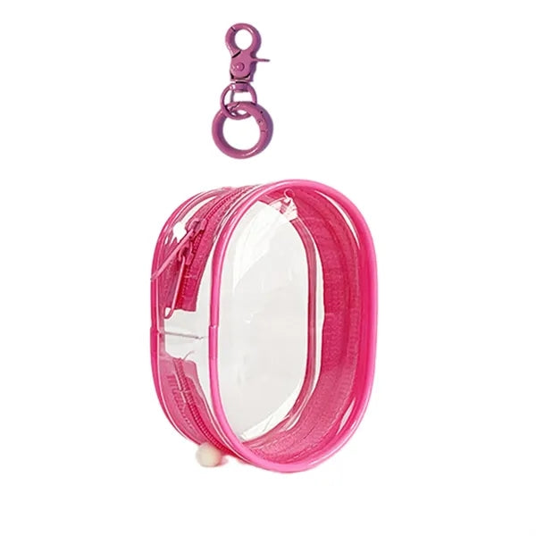 Clear Mini Keychain Display Zipper Bag Cable Organizer