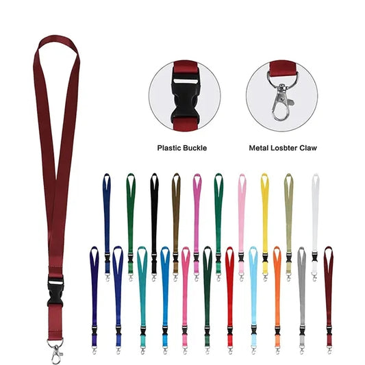 33" Custom Polyester Badge Lanyards w/Quick Release Buckles
