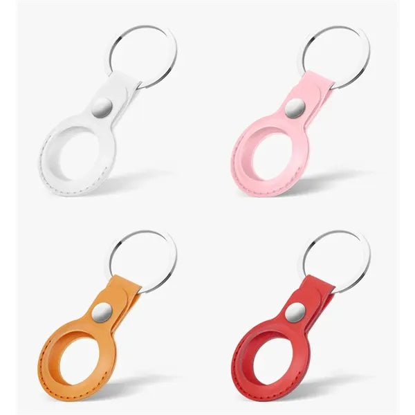 PU Leather Air&Tag Protector Case with Keychain