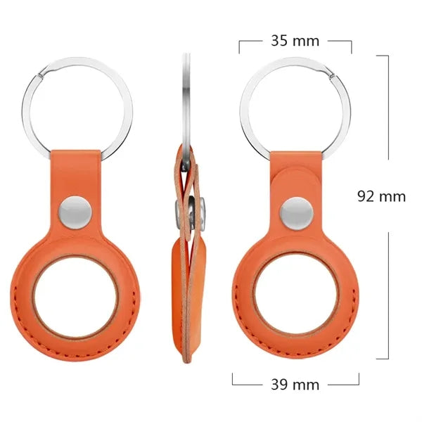 PU Leather Air&Tag Protector Case with Keychain