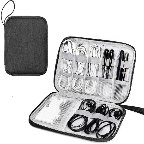 Portable Travel Electronics Cable Organizer Bag
