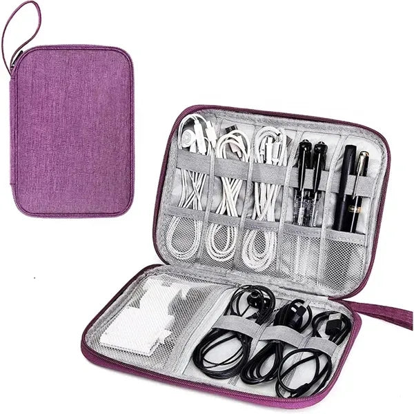 Portable Travel Electronics Cable Organizer Bag